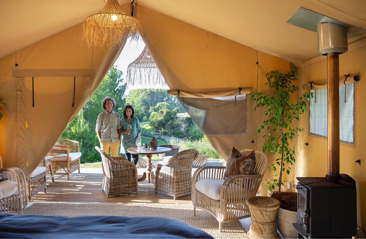 Glamping at Clifton Station:The sixth generation of a Hawke’s Bay family open historic farm to guests.